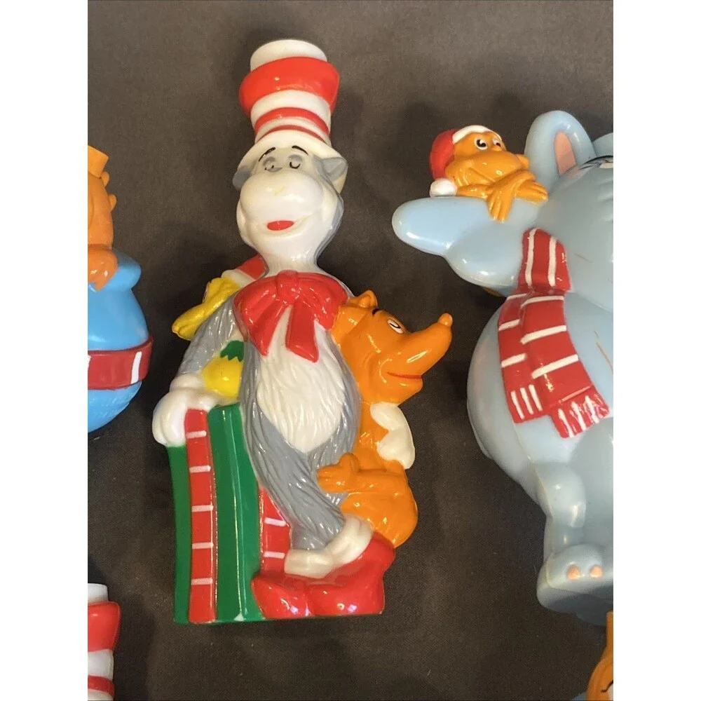 10 Cat In The Hat Dr. Seuss Christmas Holiday Light Strand Covers Colorful